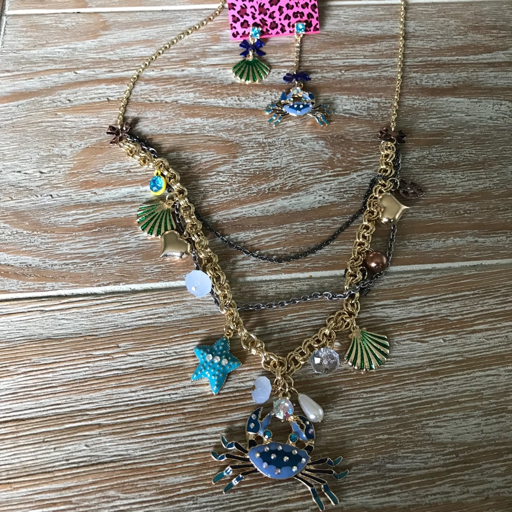 Betsey Johnson necklace and earring set